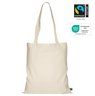 Tasche 38 x 42 cm aus Fairtrade-zertifizierter Baumwolle mit zwei langen Henkeln 200 g-m²  mit Logo