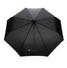 Schwarzer 21" Impact AWARE™ RPET 190T Bambus-Schirm autom. open/close mit Logo