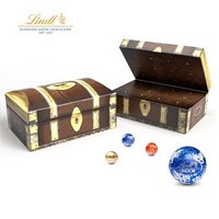 Lindt Adventskalender Schatztruhe Eco mit Logo