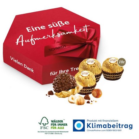 Süße Präsentbox Maxi FERRERO Rocher mit Logo