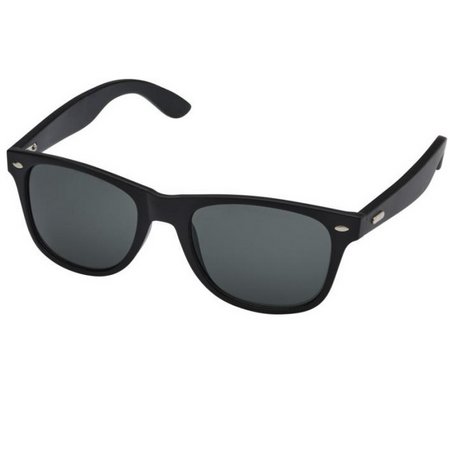 Arlo Bambus Sonnenbrille mit schwarzer Beschichtung mit Logo