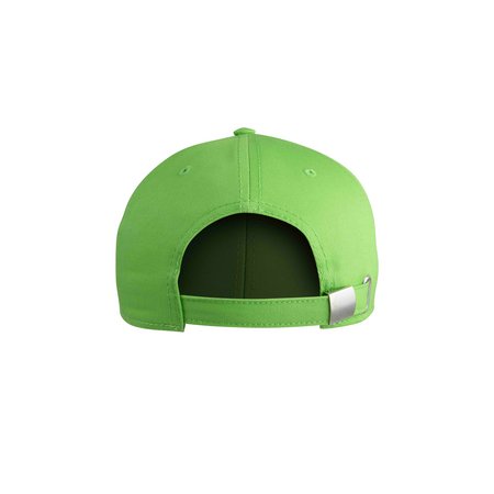 Luxury Fine Cotton Cap  grün mit Logo als Werbegschenk