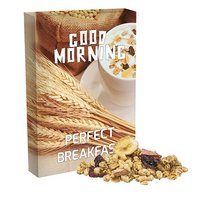 Müsli Knusper Früchte Faltschachtel Maxi 60g mit Logo 