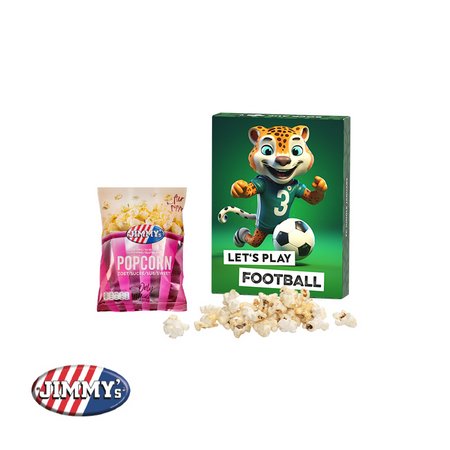 Klappschachtel JIMMY's Popcorn mit Logo oder Werbung bedruckt