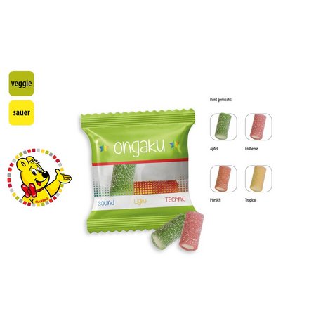 Haribo Rainbow Fizz 2 Stück in Werbetüte bedruckt mit Logo