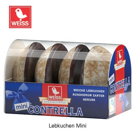 Inhalt 3D Präsent Bus WEISS Lebkuchen mit Logo