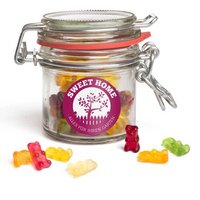 Nostalgie Glas mit Bügelverschluss und Logo