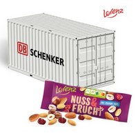 3D Präsent Container mit Lorenz Nuss & Frucht mit Logo