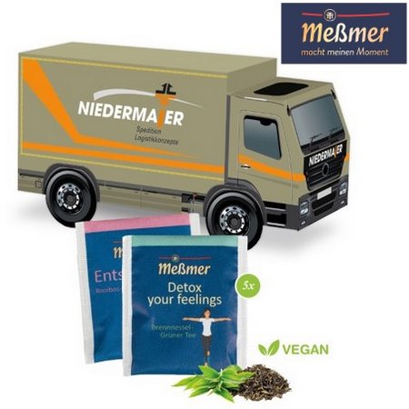 3D Präsent LKW mit Meßmer mit Logo