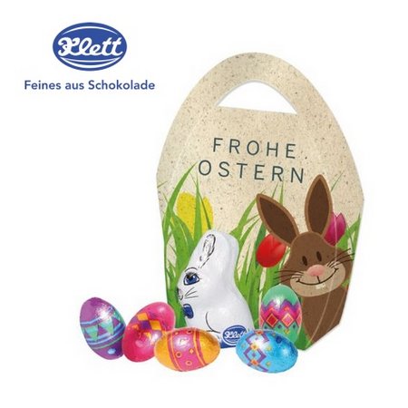 Premium Osterei mit Schokolade von Klett mit Logo