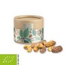 Bio Zimt-Mandel Vanille-Cashew Mix ca. 40g Biologisch abbaubare Eco Pappdose Mini mit Logo