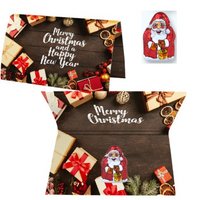 Mini Schoko-Weihnachtsmänner ca. 7g Werbekarte A6 gefaltet mit Logo