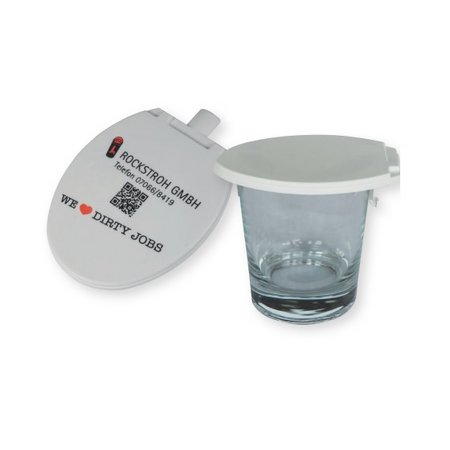 Glasabdeckung mit Clip WC mit eigenem Logo