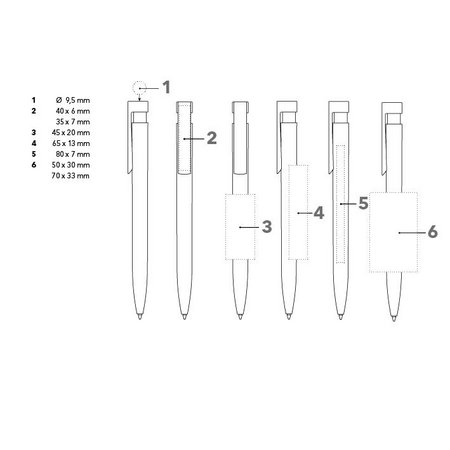 Senator Kugelschreiber Liberty Polished Basic Druckfläche