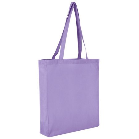 Baumwolltasche Classic 48 x 42 cm mit zwei langen Henkeln und Boden- und Seitenfalte lavendel als Werbegeschenk