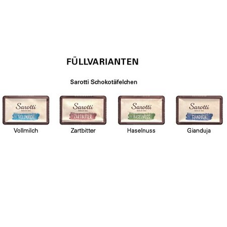 Füllvarianten Marken Wand Adventskalender Sarotti mit Logo