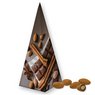 Schokomandeln mit Zimt 30g in Präsent-Pyramide mit Werbung oder Logo
