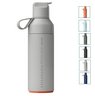 Hellgraue Ocean Bottle GO 500 ml vakuumisolierte Flasche mit Logo