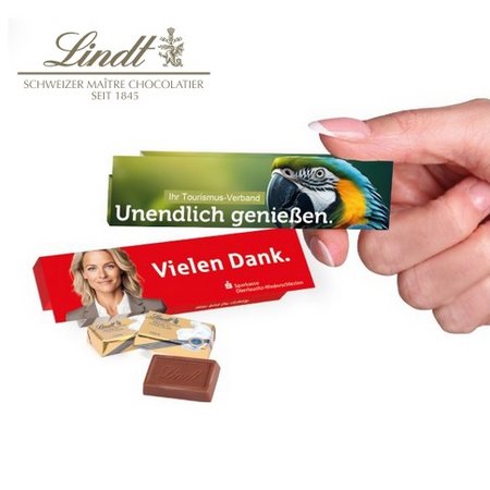 LINDT SCHOKOTÄFELCHEN 2ER mit eigenem Logo