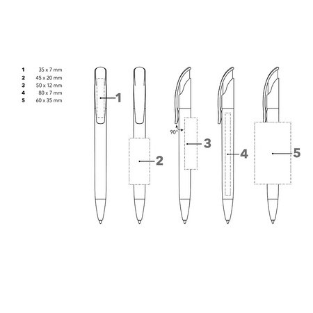Senator Kugelschreiber Challenger Clear MT Druckfläche für Logo