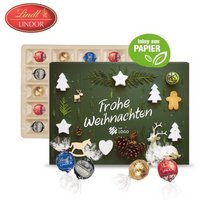 Adventskalender Lindt Lindor Inlay aus Papierfaser mit individuellem Logo