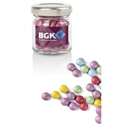 Mini Gläser mit süßer Füllung 30g  bedruckt mit Logo