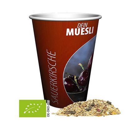 Bio Müsli Sauerkirsch im Snackbecher Maxi 50g