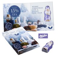 Süßes Briefchen Milka Mini Weihnachtsmann 8,8g mit Logo