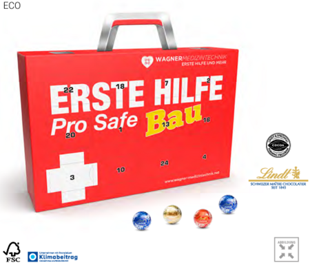 LINDT LINDOR ADVENTSKALENDER »KOFFER« ECO