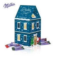 Adventskalender-Haus XL Milka Schokolade mit Logo