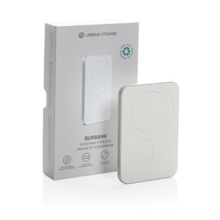 Urban Vitamin Burbank 3000mAh Powerbank aus RCS Plastik/Alu mit Logo