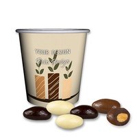 Mandel-Schoko Trio im Snackbecher 4og mit Logo