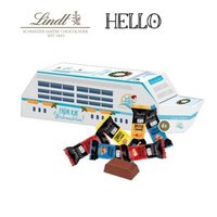 3D Präsent Schiff Lindt Hello Minis mit Logo