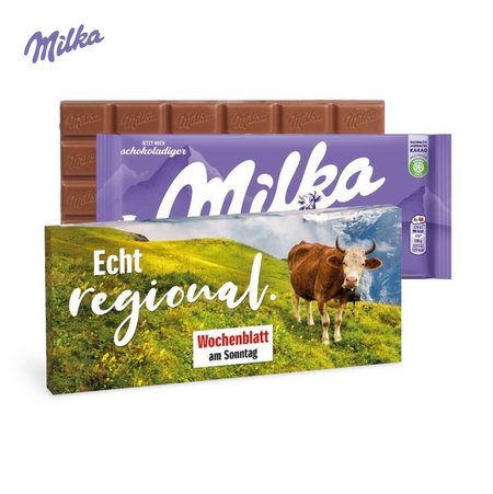Schokolade von Milka 100g mit eigenem Logo