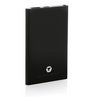 Schwarze  4.000mAh Type-C Powerbank aus RCS recyceltem ABS & Aluminium