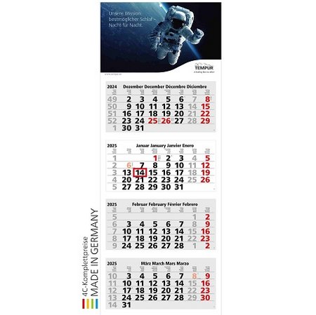 4-Monatskalender Forum Light 4 Bestseller mit Logo