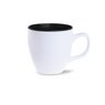 Keramikbecher Americano Small Pure weiß/schwarz mit Werbung