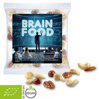 Bio NusskernMix ca. 30g Express Maxi-Tüte mit Etikett bedruckt mit Logo