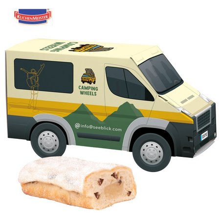 3D Präsent Transporter KuchenMeister Ministollen mit Logo