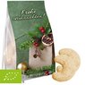 Bio Vanillekipferl 100g Express Blockbodenbeutel mit Werbereiter und eigenem Logo