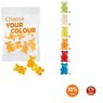 Fruchtgummi Premium Bärchen sortenrein in Kompostierbares Werbetütchen mit Logo