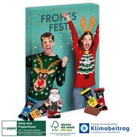 Adventskalender Lindt HELLO Mini Stick Mix mit Santa  Inlay aus Papierfaser