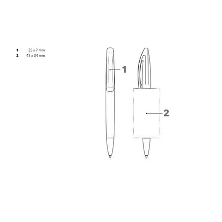 Senator Kugelschreiber Bridge Soft Touch Druckfläche für Logo