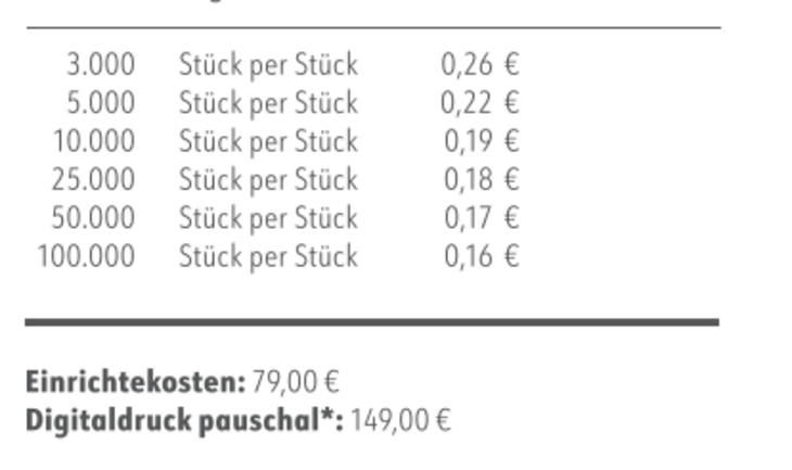 Preisliste Saure Kaubonbons in Werbe-Pyramide 10g mit Logo