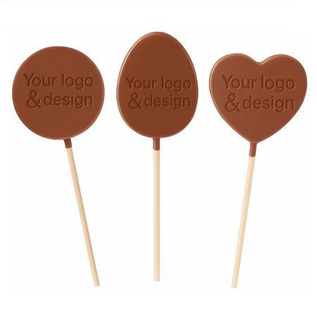 Schoko Lolly 25g mit eigenem Logo