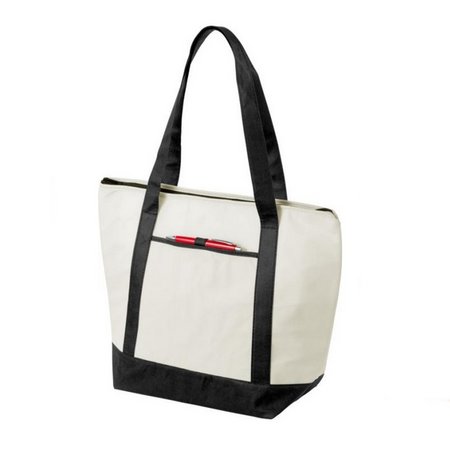 Schwarze Lighthouse Non Woven Kühltasche mit Werbedruck