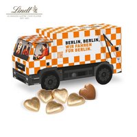3D Präsent LKW Lindt Herzen mit Logo