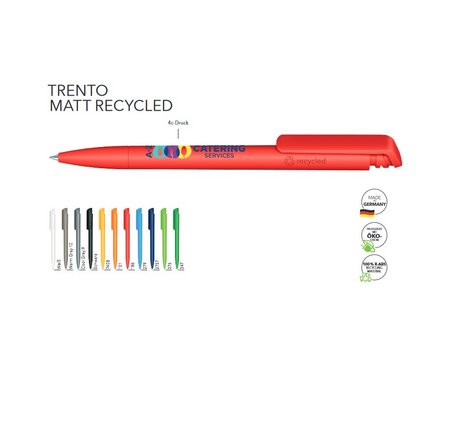 Senator Kugelschreiber Trento Matt Recycled bedruckt mit Logo