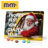 Tisch-Adventskalender mit M&M Knusperkugeln mit Logo