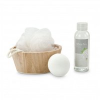 Wellness-Geschenkset White in Balance bedrucken logo